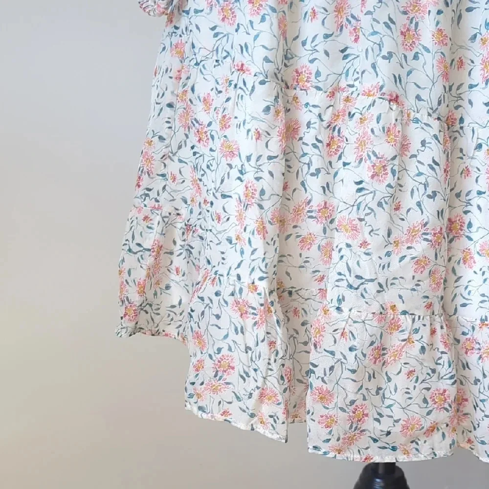 Shoshanna Floral Print Dress with Pink and Blue Accents Size 12 - Picture 10 of 11